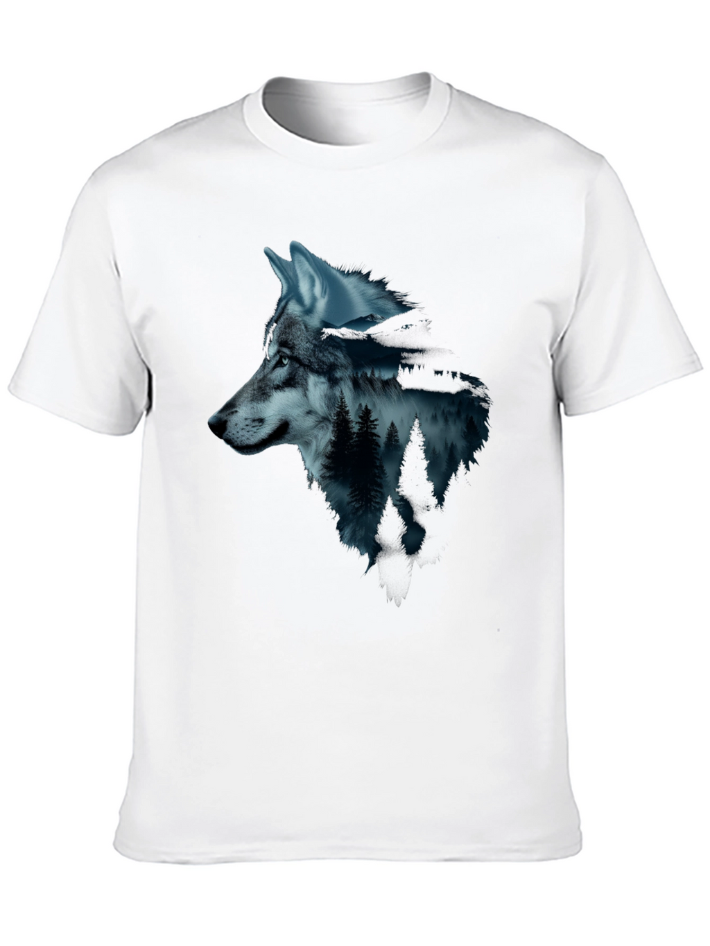 Wolf & Forest Graphic Tee - Black