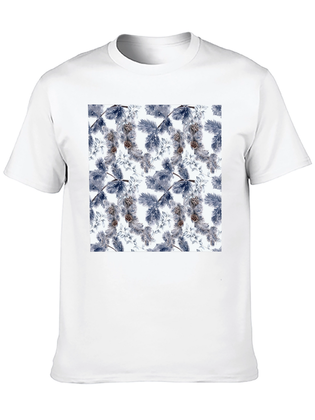 Botanical Print Black T-Shirt