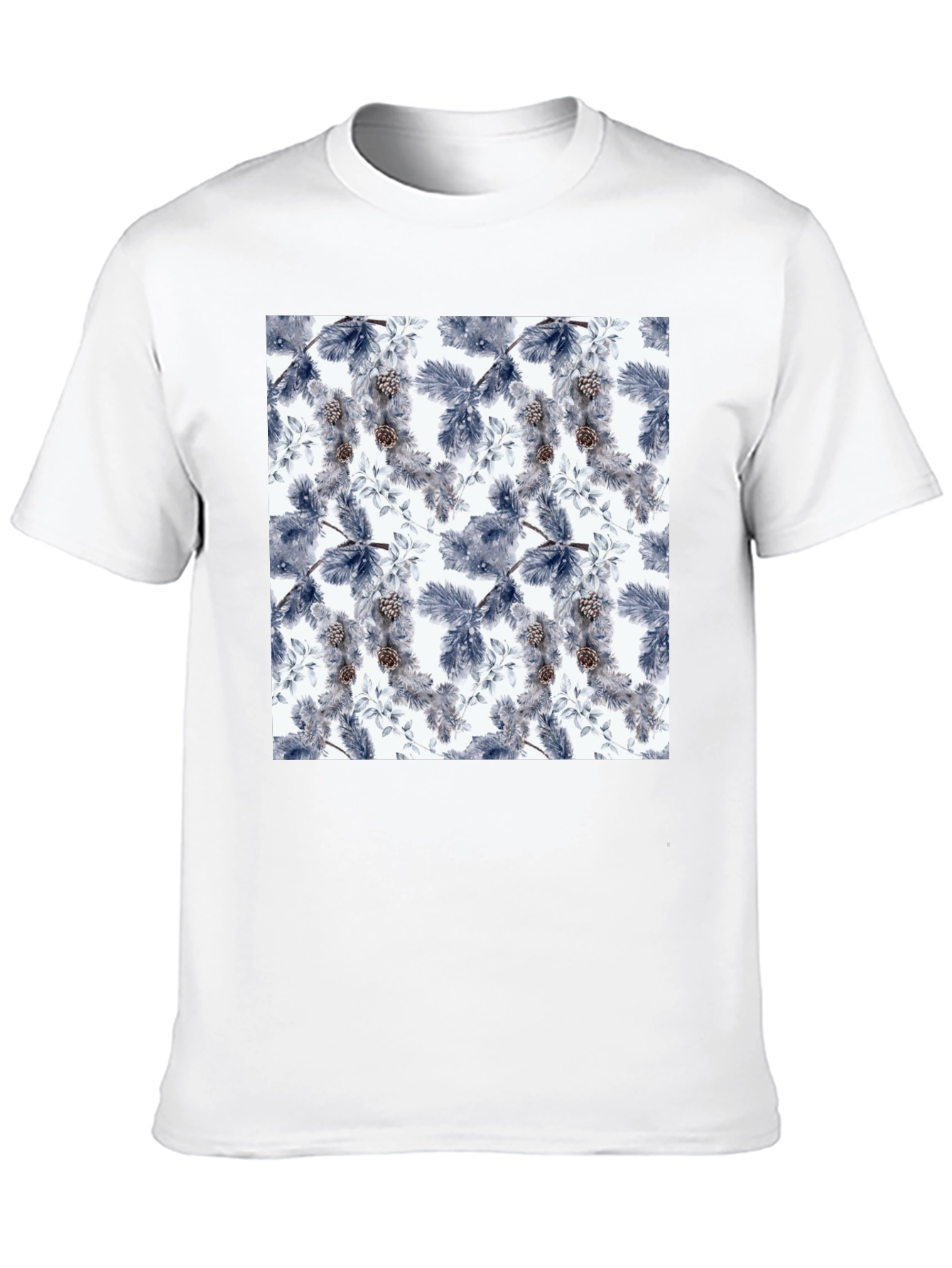 Botanical Print Black T-Shirt