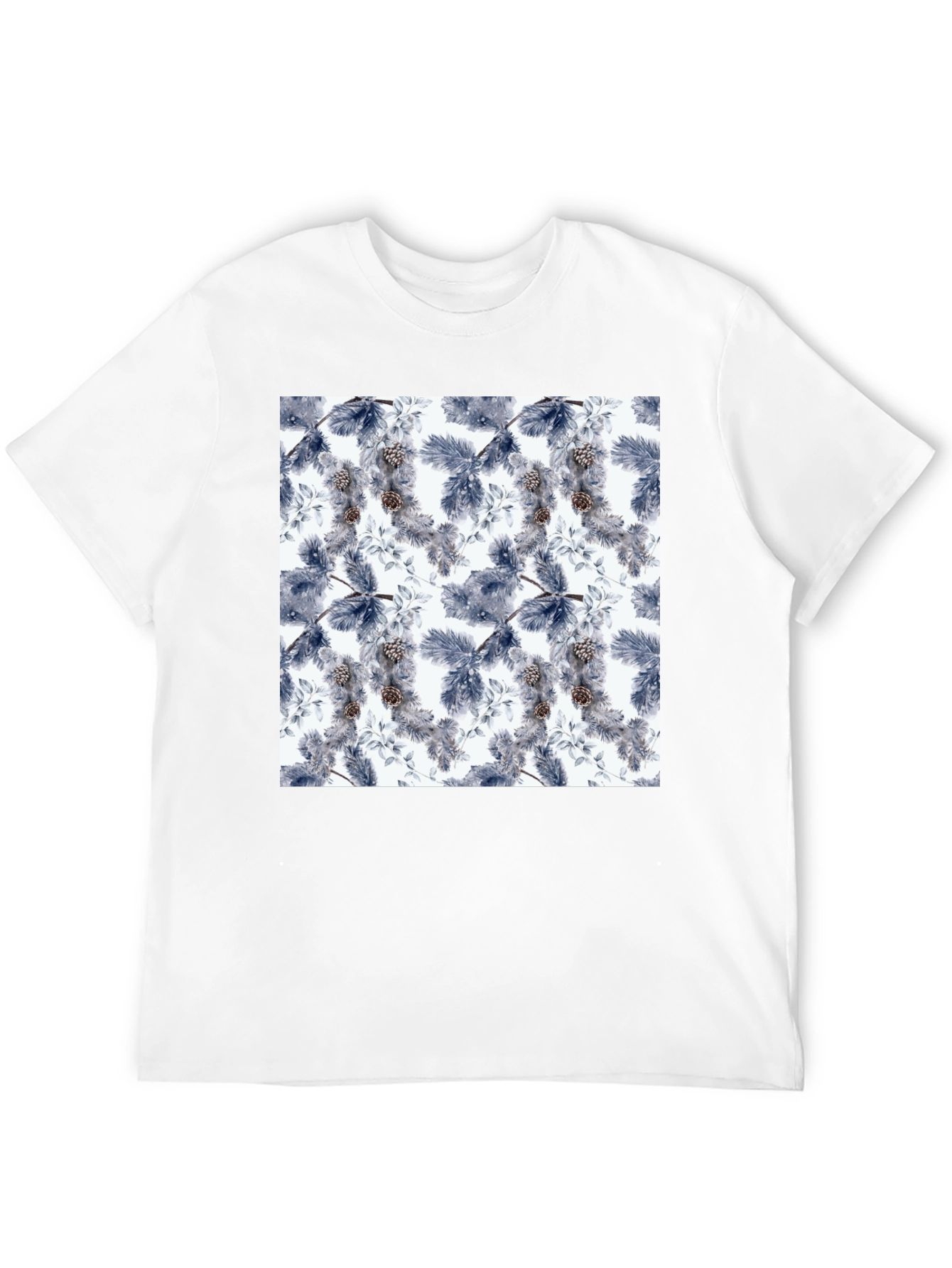 Botanical Print Black T-Shirt