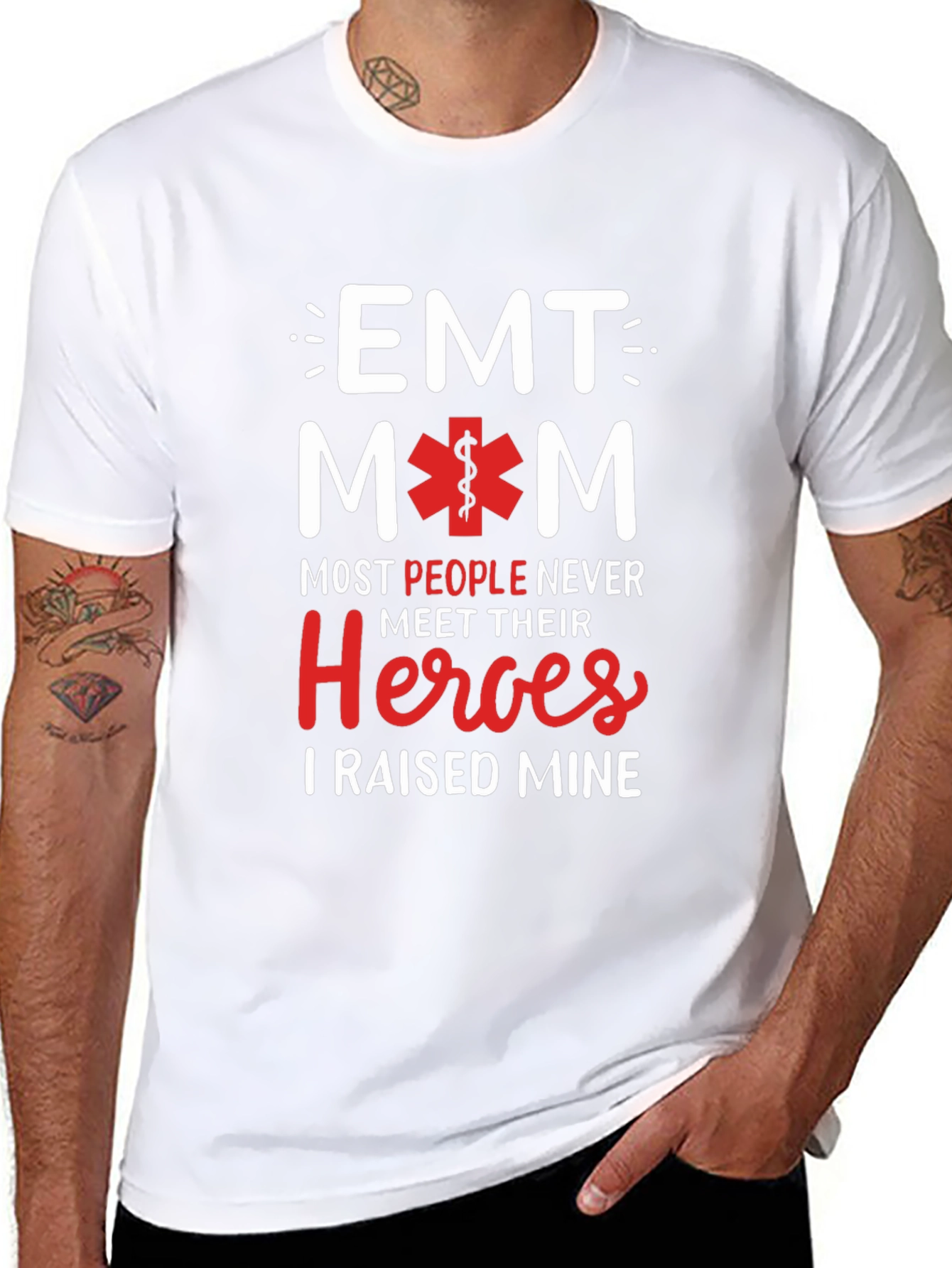 EMT Mom T-Shirt - Raised My Heroes