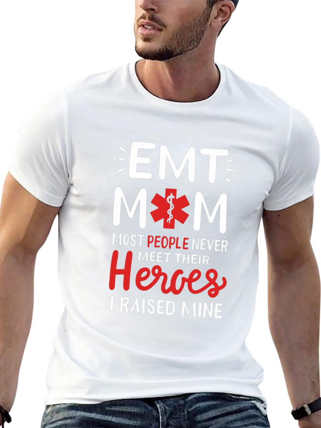 EMT Mom T-Shirt - Raised My Heroes