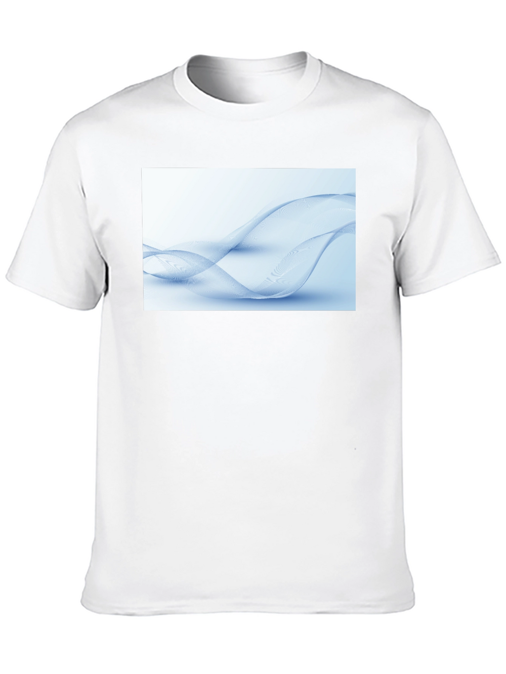 Abstract Wave Design Black T-Shirt
