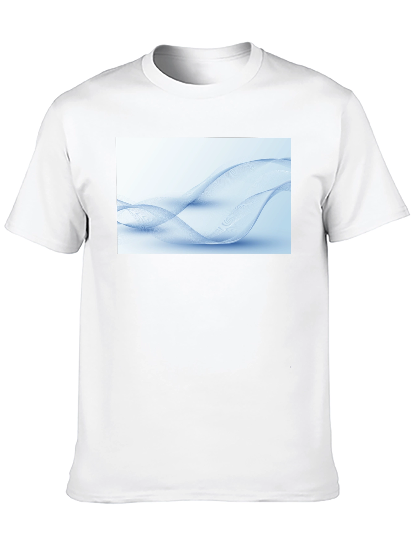 Abstract Wave Design Black T-Shirt