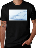 Abstract Wave Design Black T-Shirt