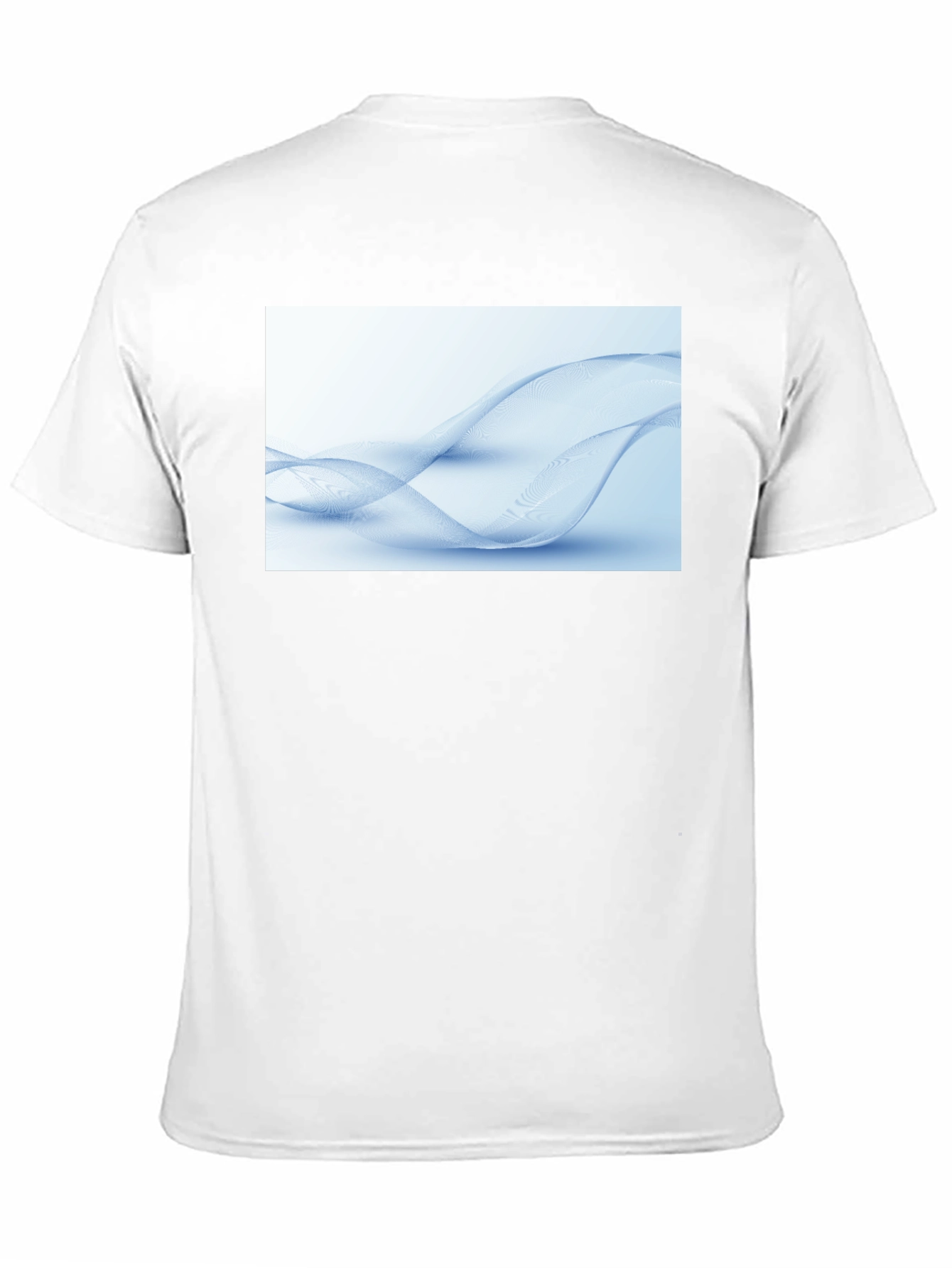Abstract Wave Design Black T-Shirt