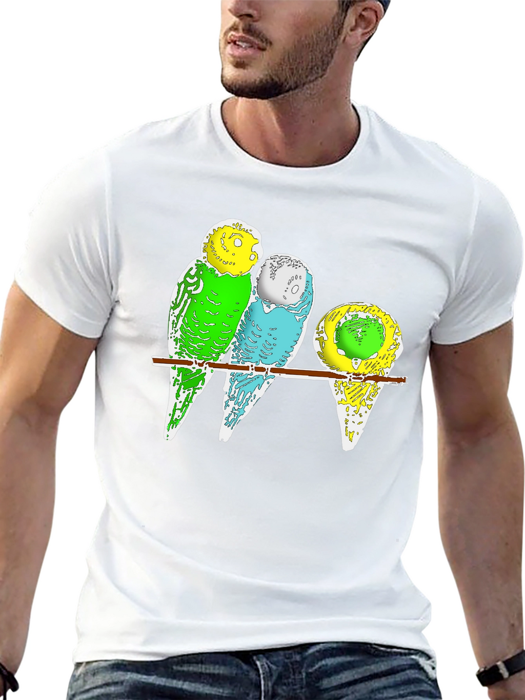 Budgie Birds T-Shirt - Cute Pet Parrot Design