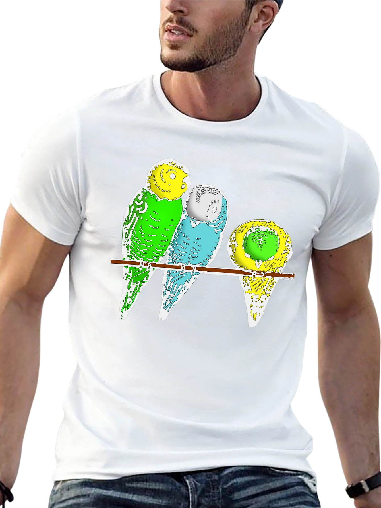 Budgie Birds T-Shirt - Cute Pet Parrot Design