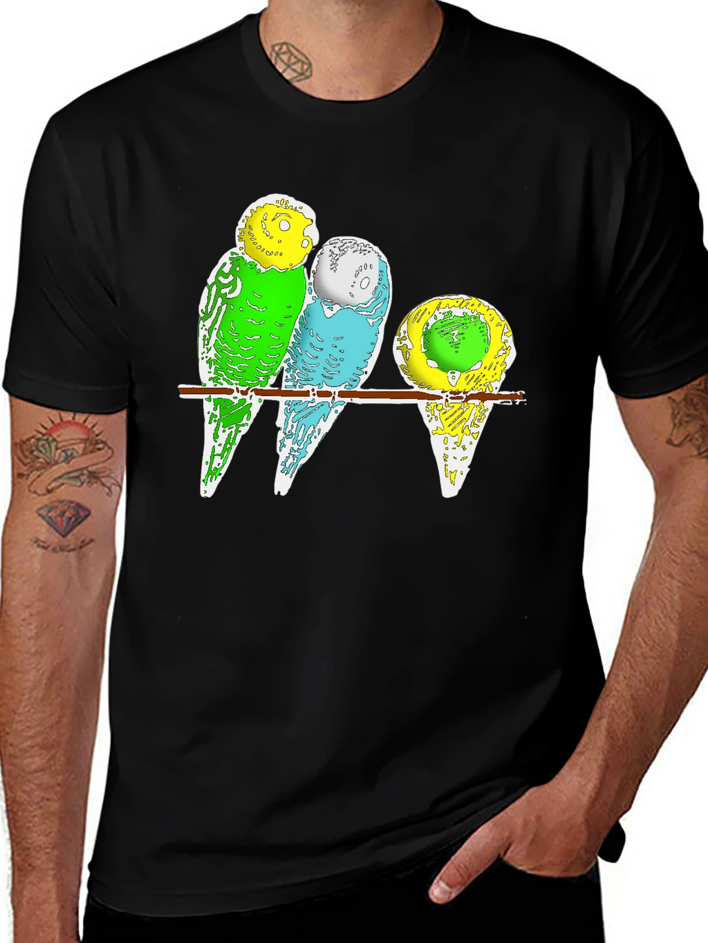Budgie Birds T-Shirt - Cute Pet Parrot Design