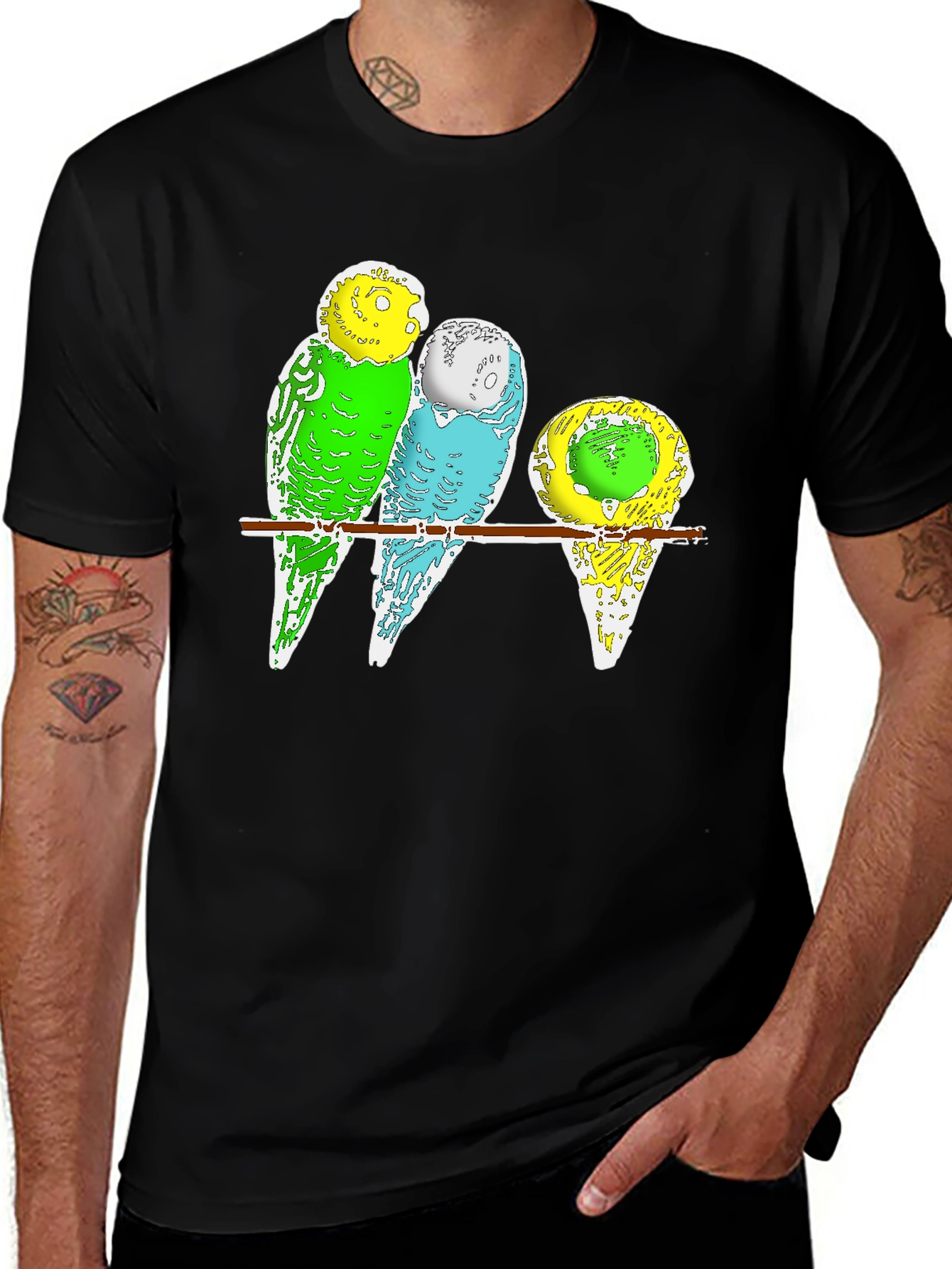 Budgie Birds T-Shirt - Cute Pet Parrot Design