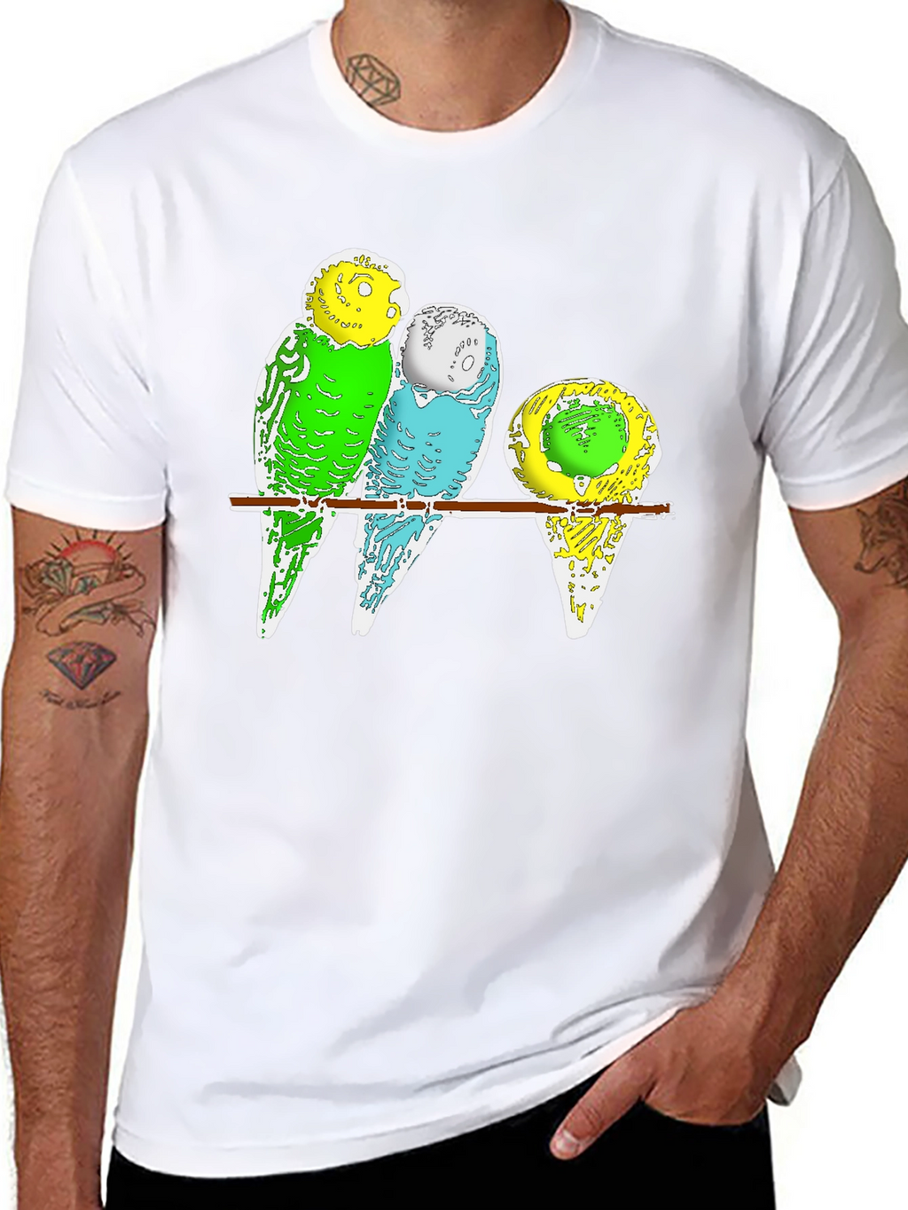 Budgie Birds T-Shirt - Cute Pet Parrot Design
