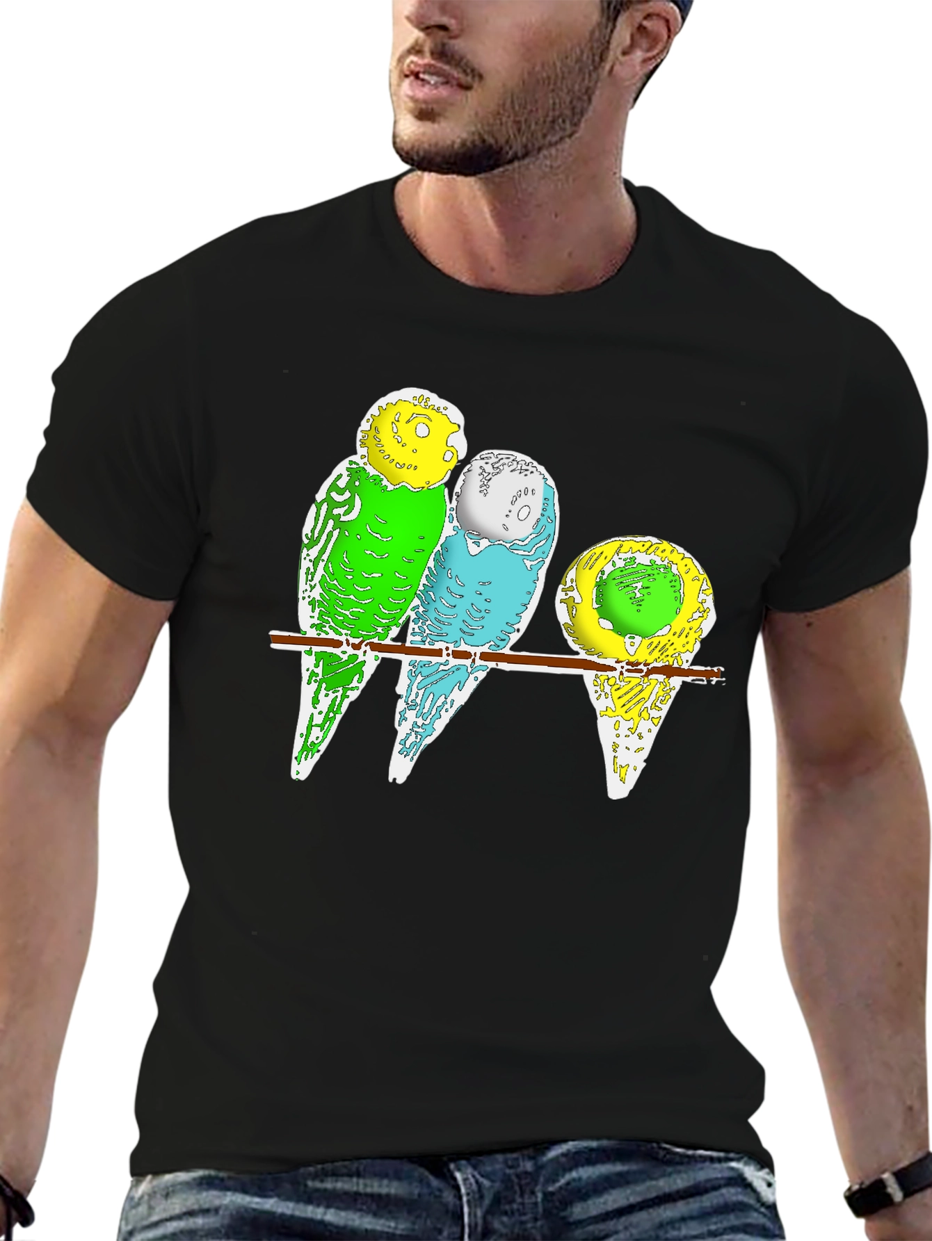 Budgie Birds T-Shirt - Cute Pet Parrot Design
