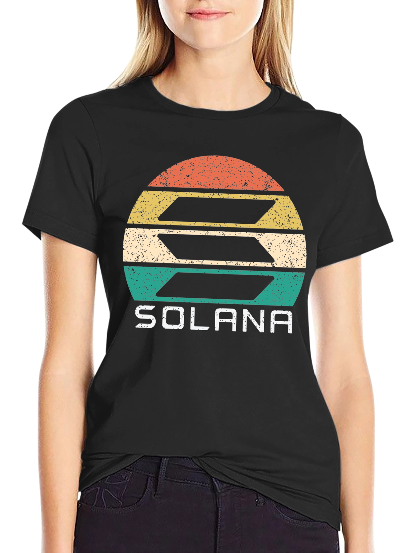 Vintage Solana Crypto T-Shirt - Retro Style Tee