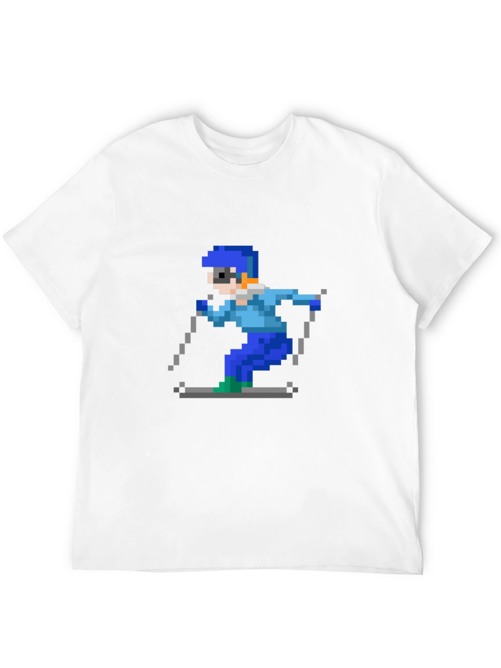 Retro Pixel Skiing T-Shirt