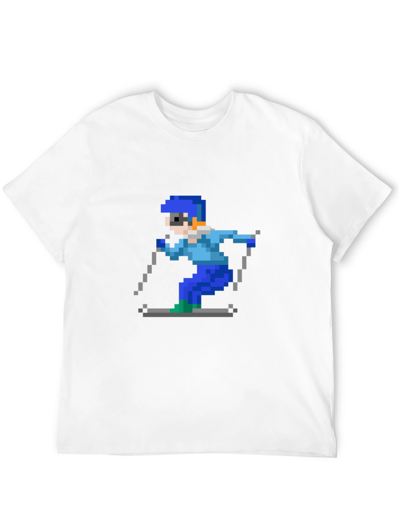 Retro Pixel Skiing T-Shirt