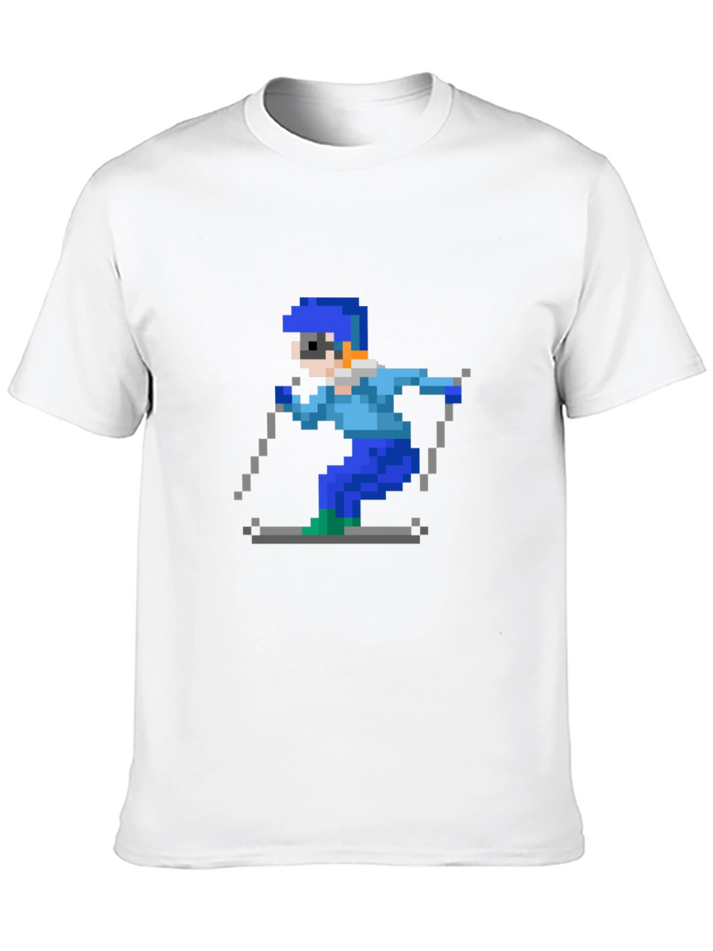 Retro Pixel Skiing T-Shirt