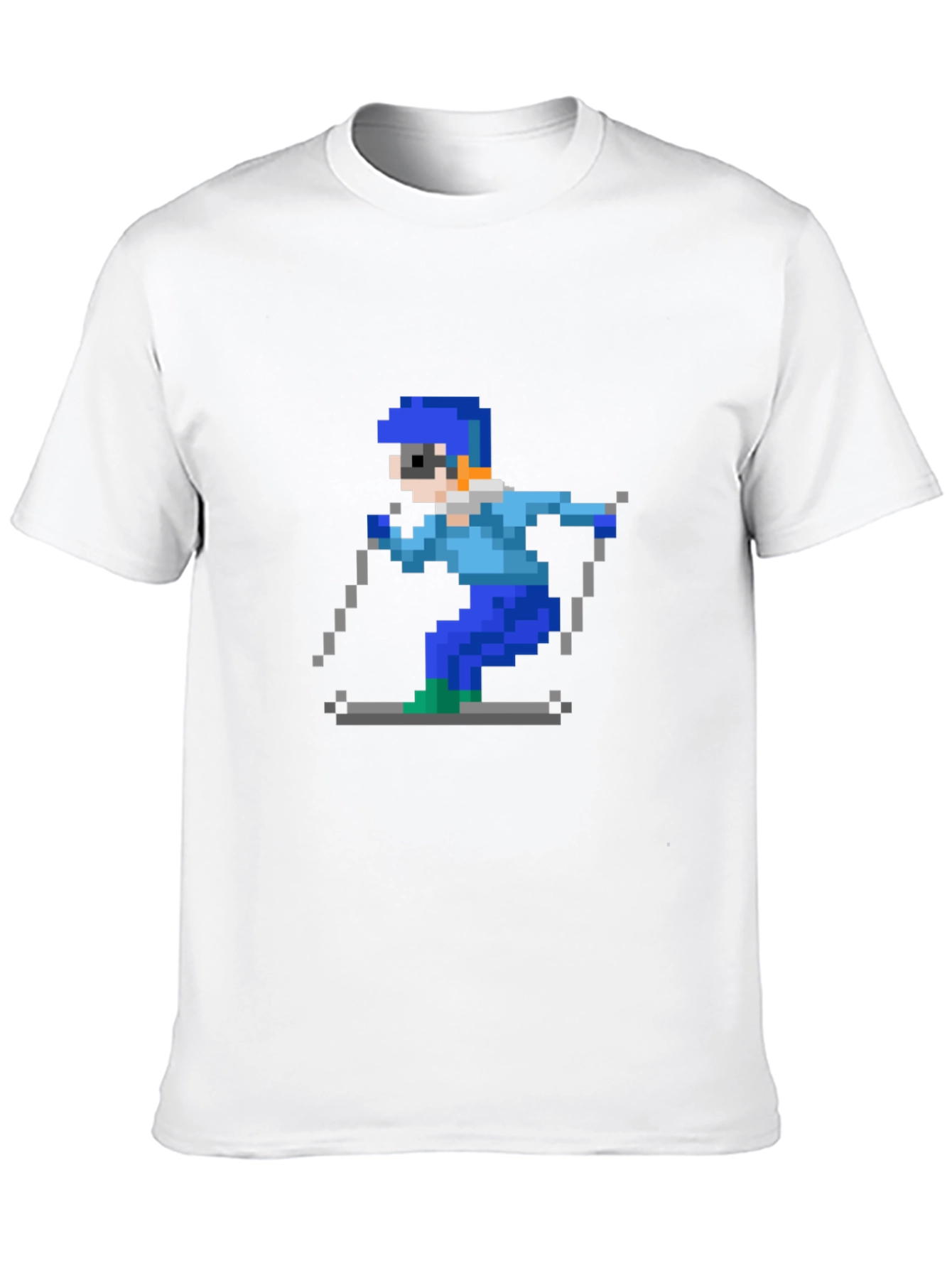 Retro Pixel Skiing T-Shirt