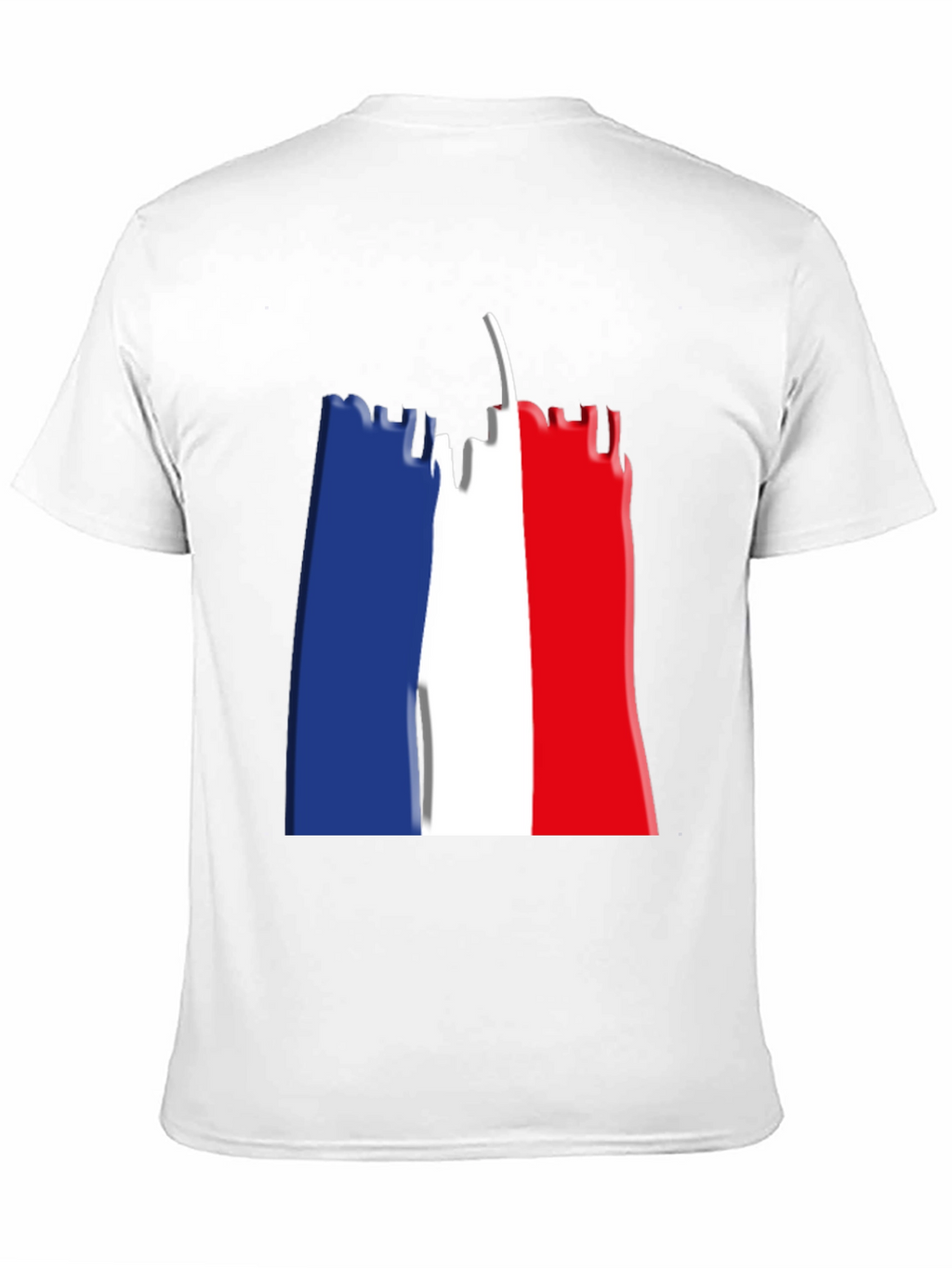 Eiffel Tower French Flag Graphic T-Shirt