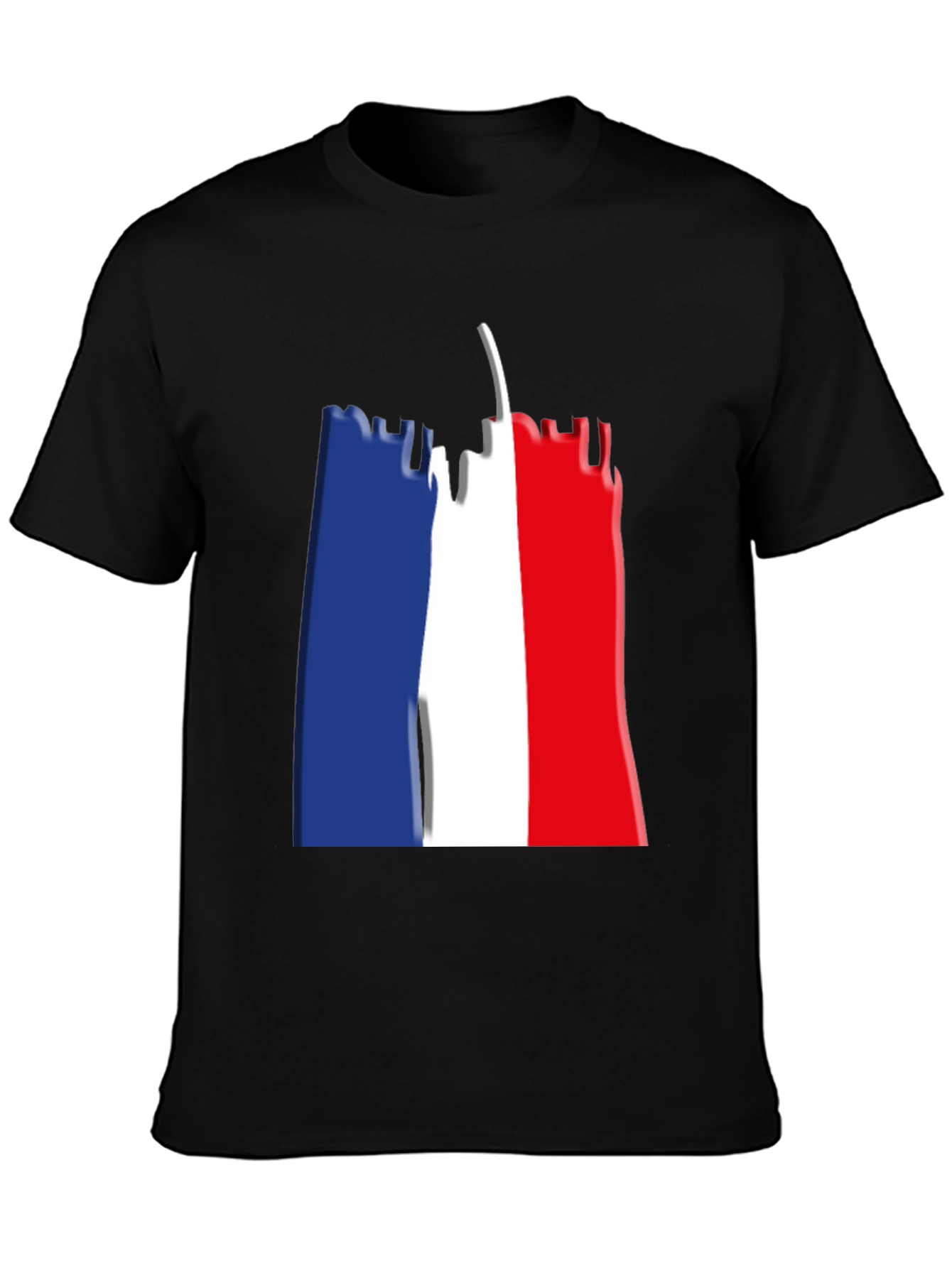 Eiffel Tower French Flag Graphic T-Shirt