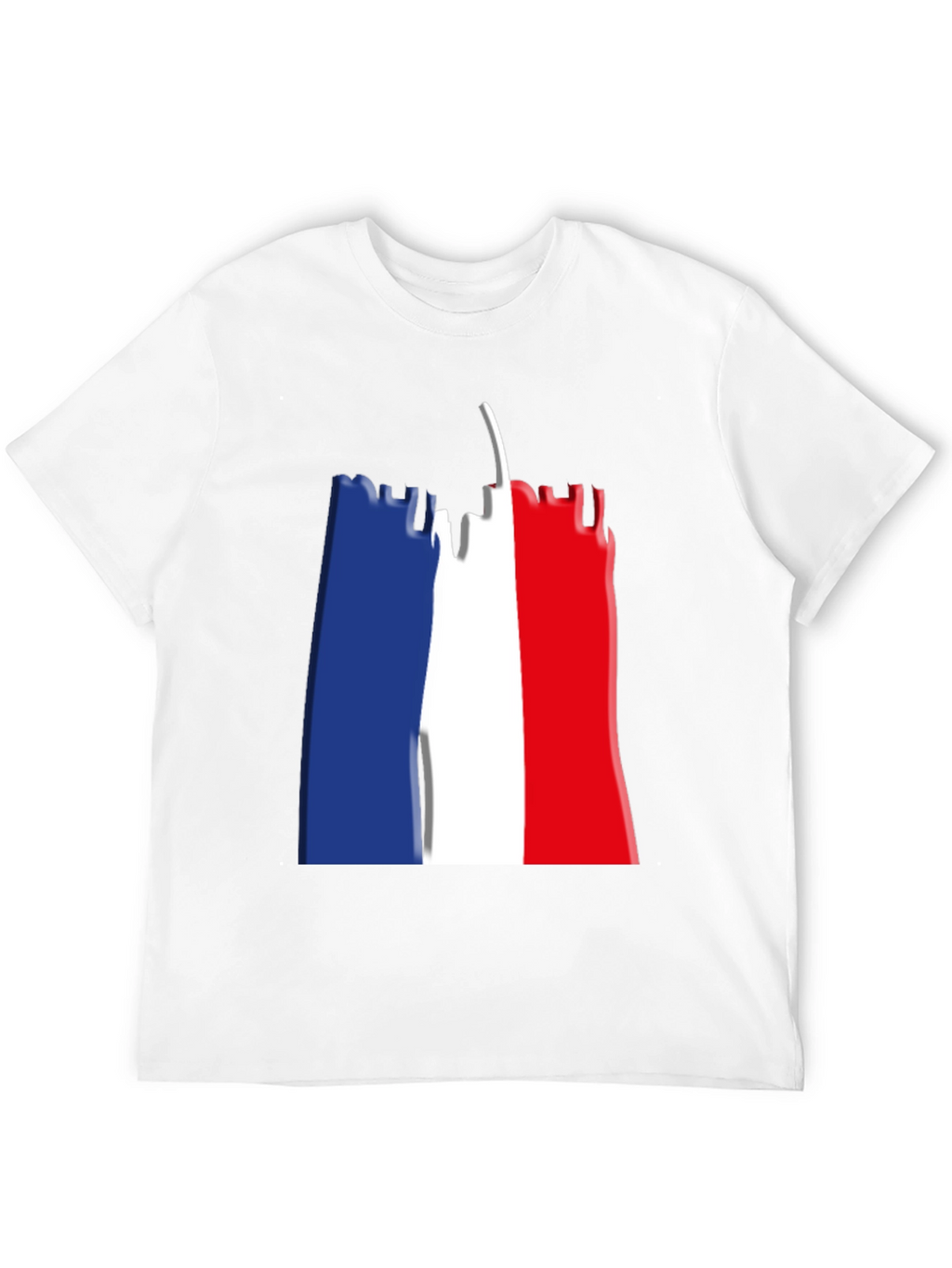 Eiffel Tower French Flag Graphic T-Shirt