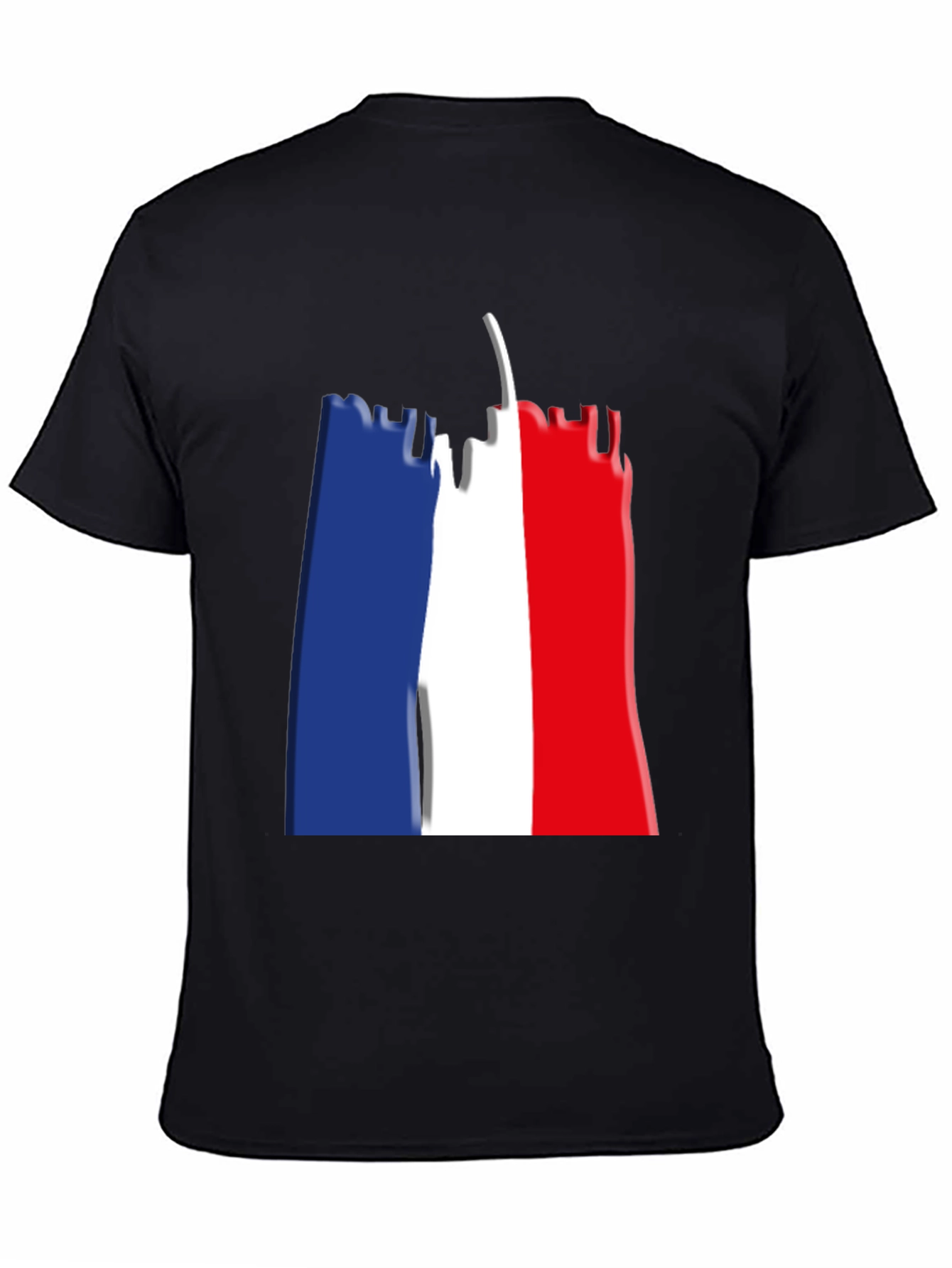 Eiffel Tower French Flag Graphic T-Shirt