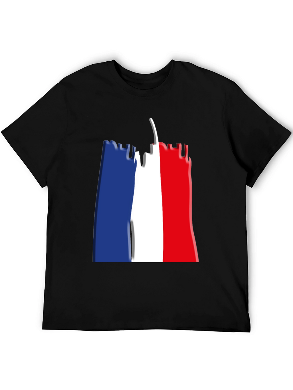 Eiffel Tower French Flag Graphic T-Shirt