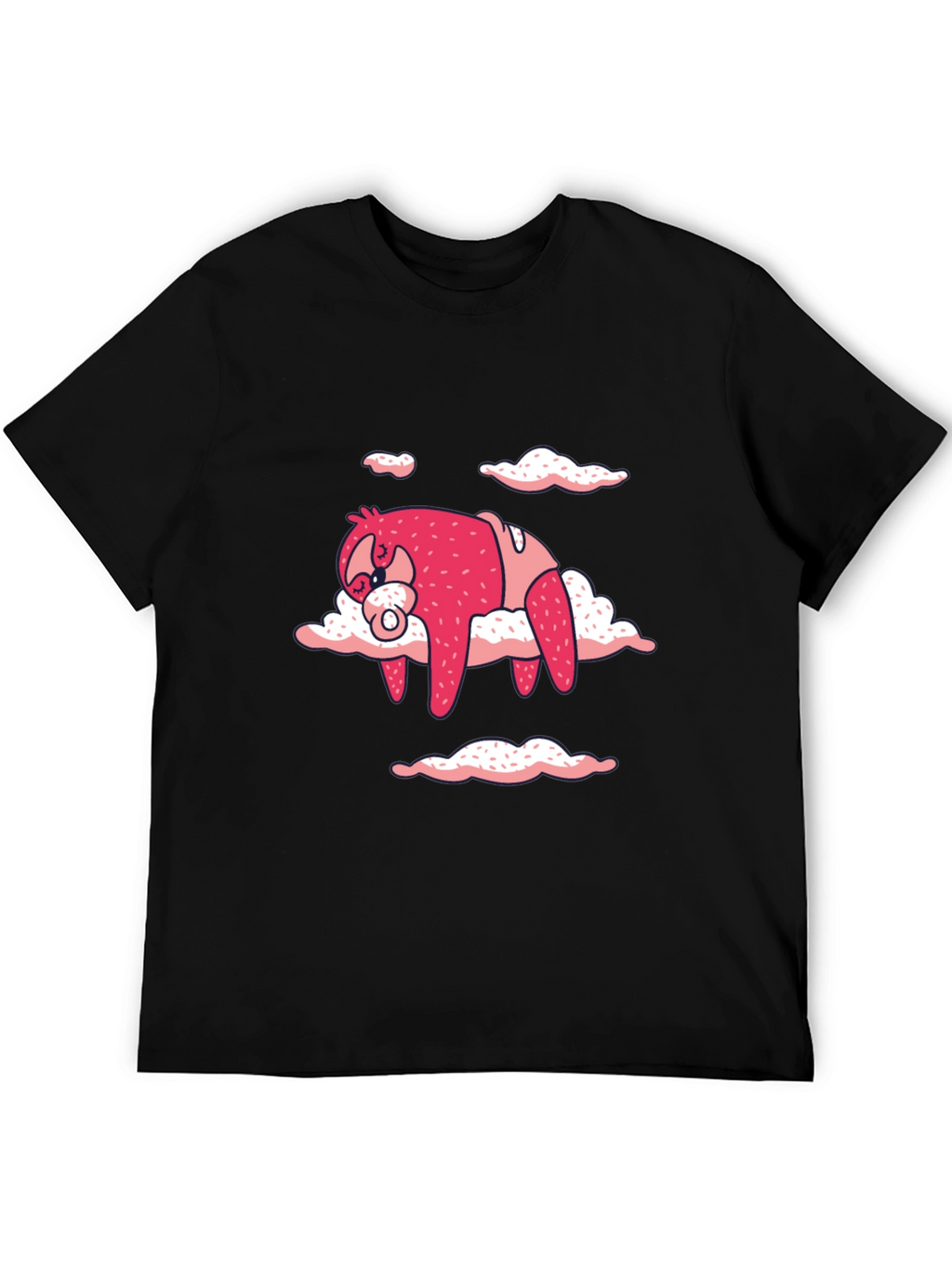 Cute Sloth Cloud T-Shirt - Black
