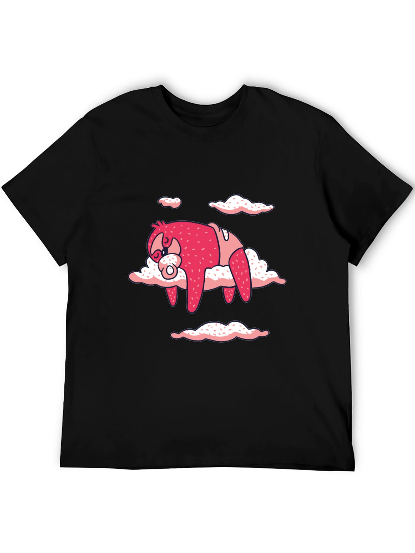Cute Sloth Cloud T-Shirt - Black