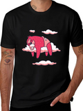 Cute Sloth Cloud T-Shirt - Black