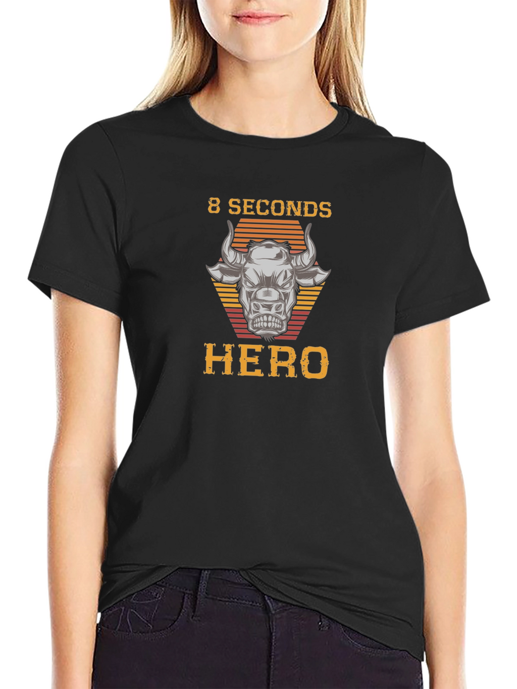8 Seconds Hero Bull Riding Graphic T-Shirt