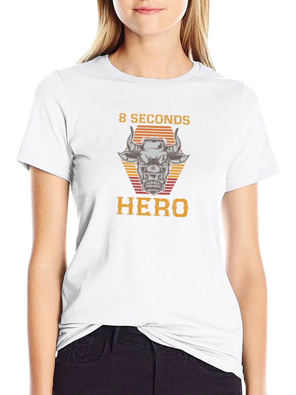 8 Seconds Hero Bull Riding Graphic T-Shirt