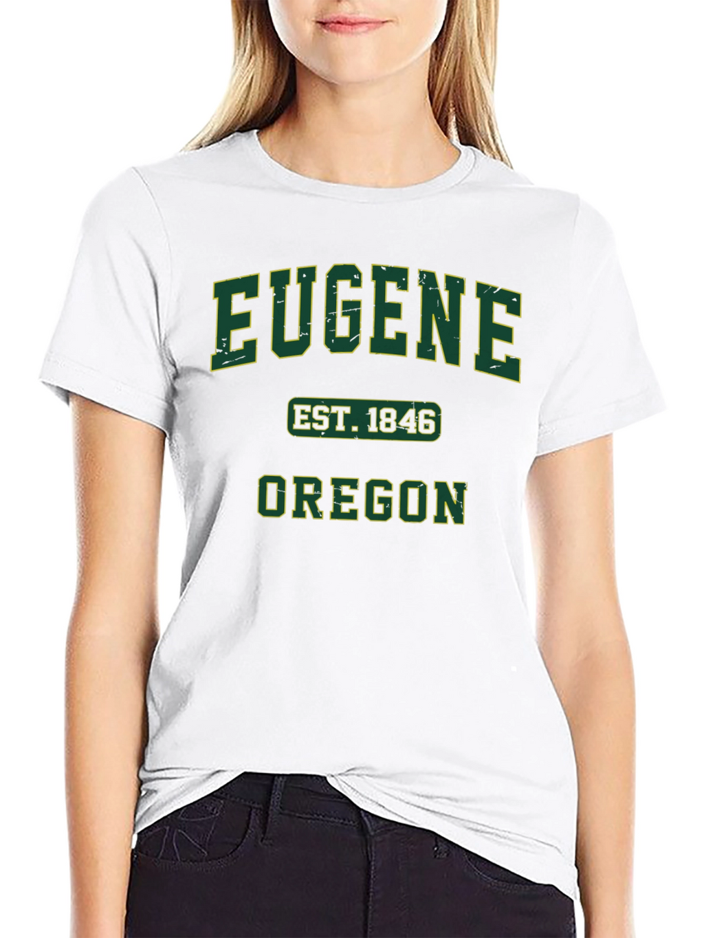 Eugene Oregon EST. 1846 Black T-Shirt