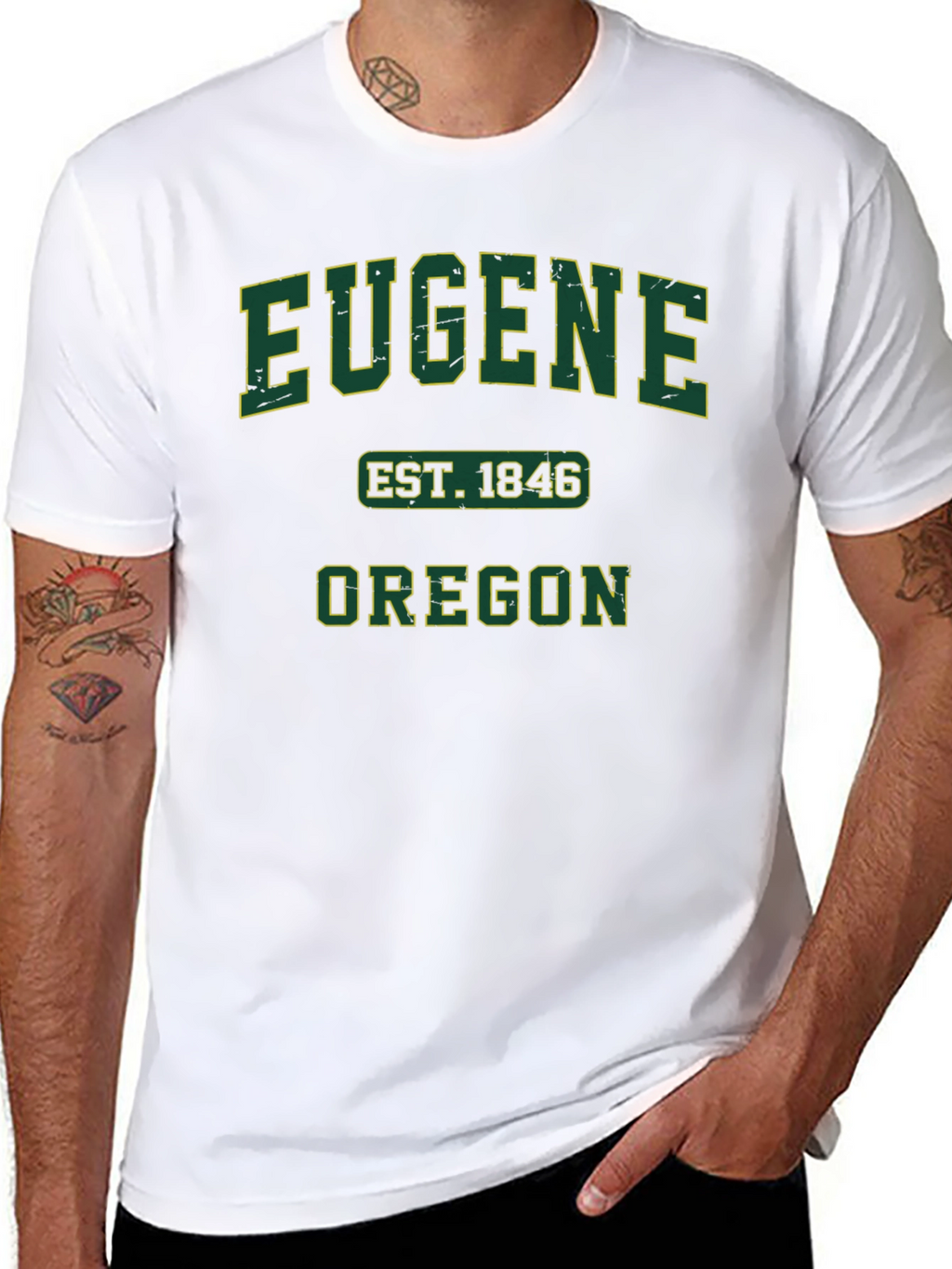 Eugene Oregon EST. 1846 Black T-Shirt