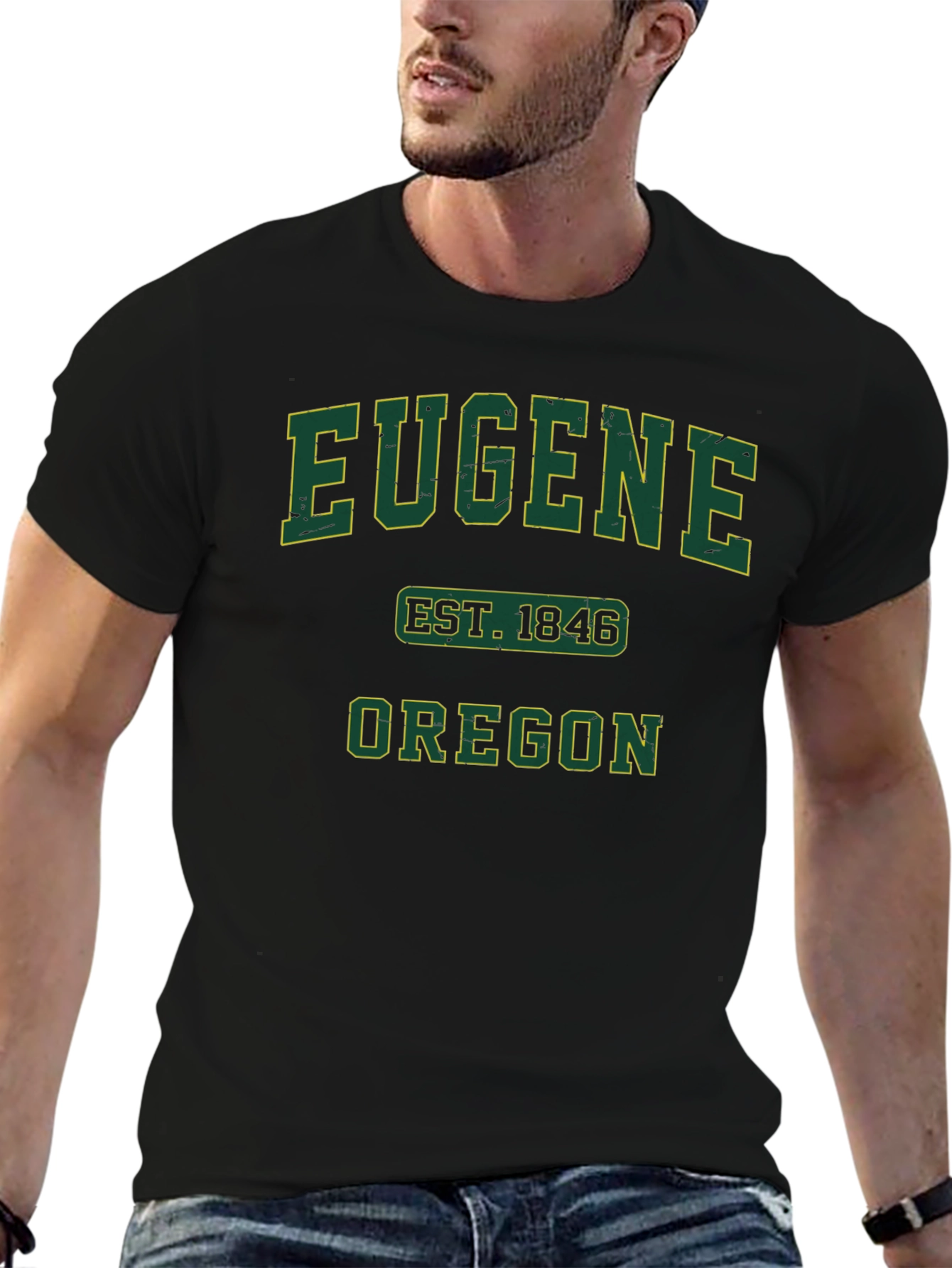 Eugene Oregon EST. 1846 Black T-Shirt