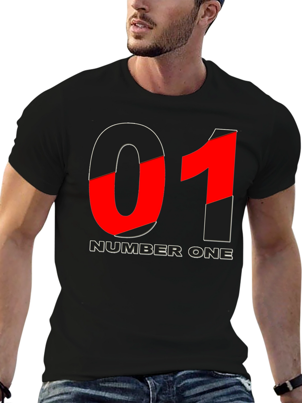 Number One Graphic T-Shirt - Black