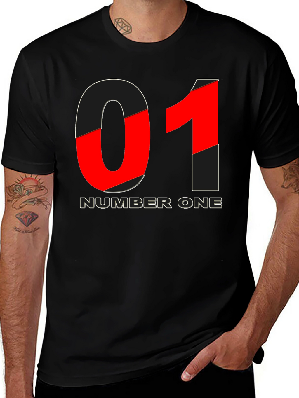 Number One Graphic T-Shirt - Black