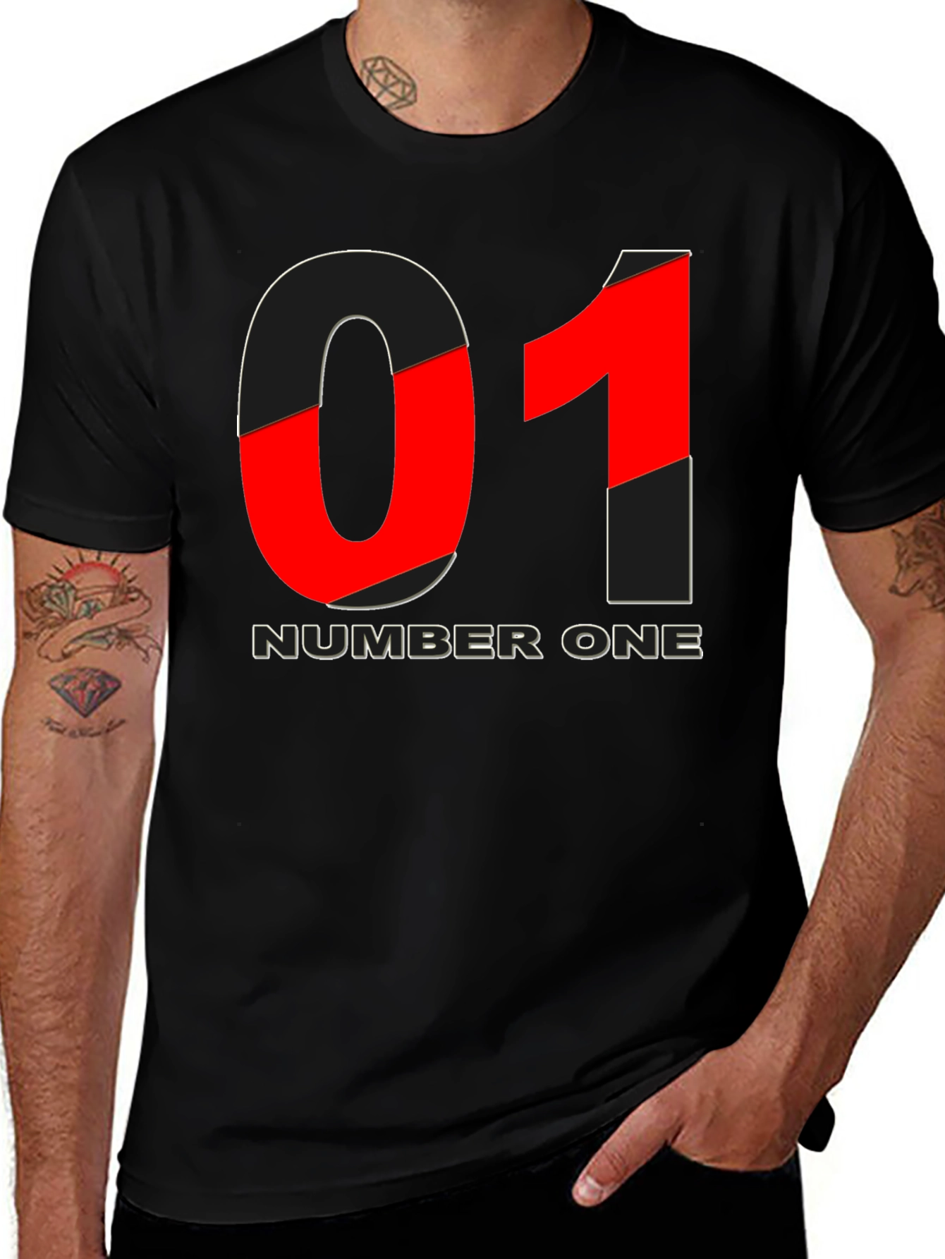 Number One Graphic T-Shirt - Black