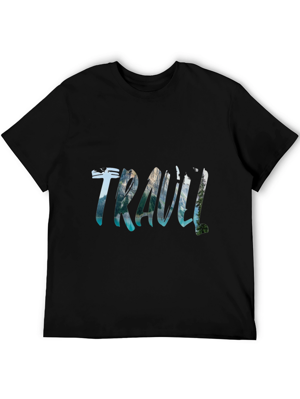 Travel Adventure Black Graphic T-Shirt