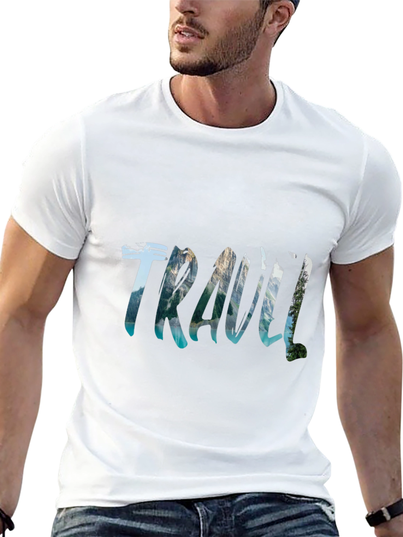 Travel Adventure Black Graphic T-Shirt