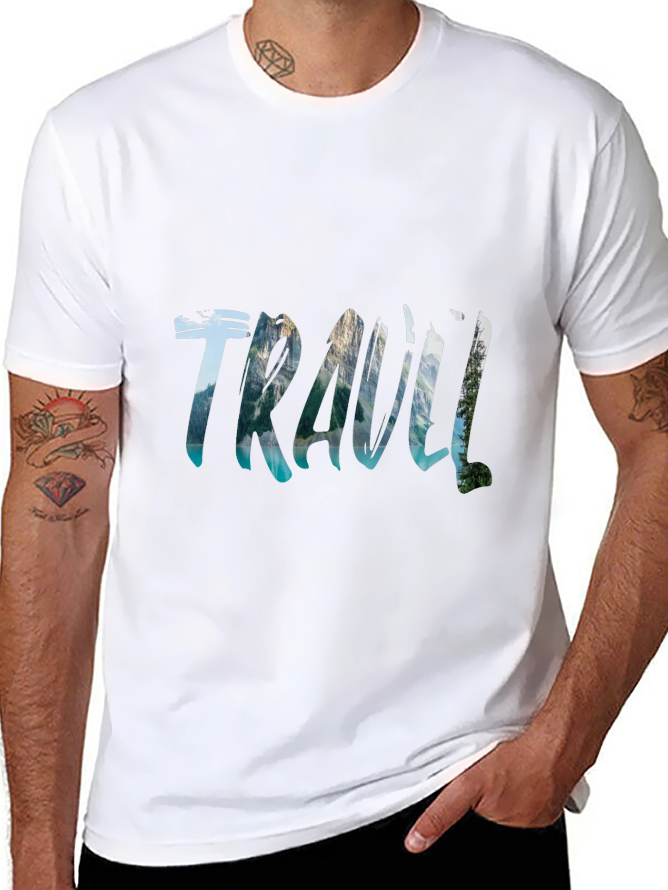 Travel Adventure Black Graphic T-Shirt