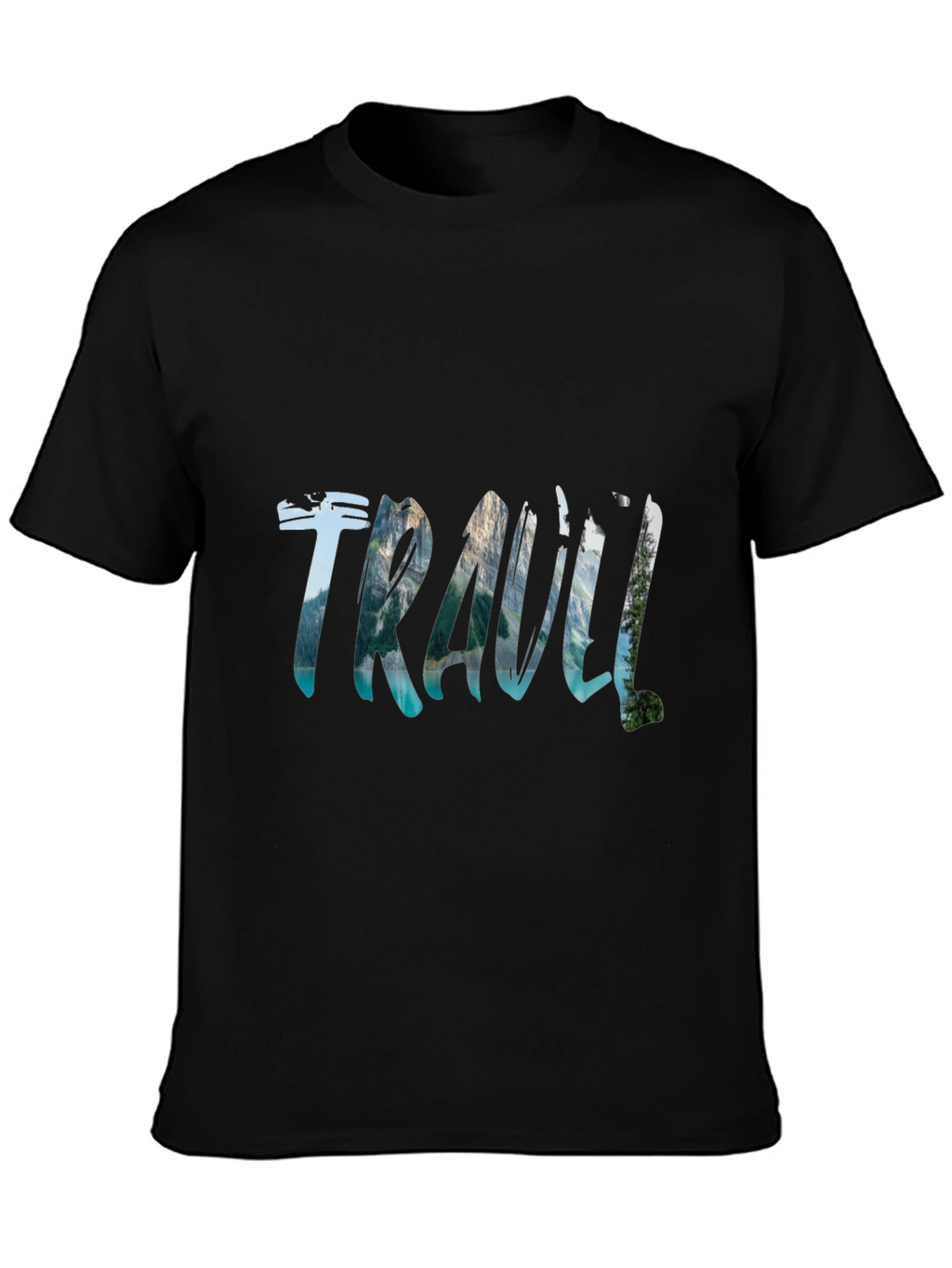 Travel Adventure Black Graphic T-Shirt