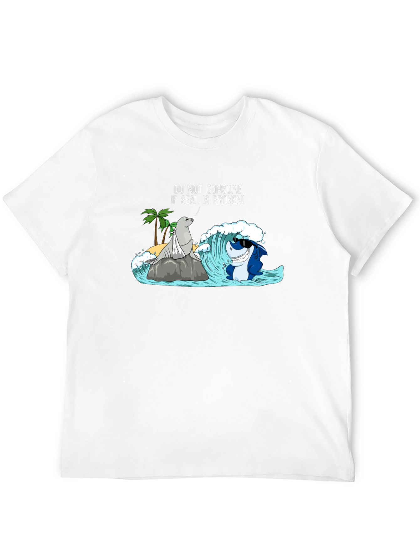 Seal Shark Funny Graphic T-Shirt