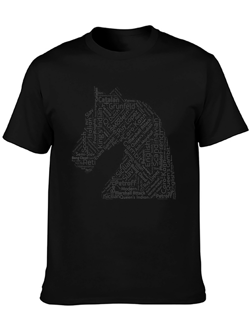 Chess Openings Word Art T-Shirt