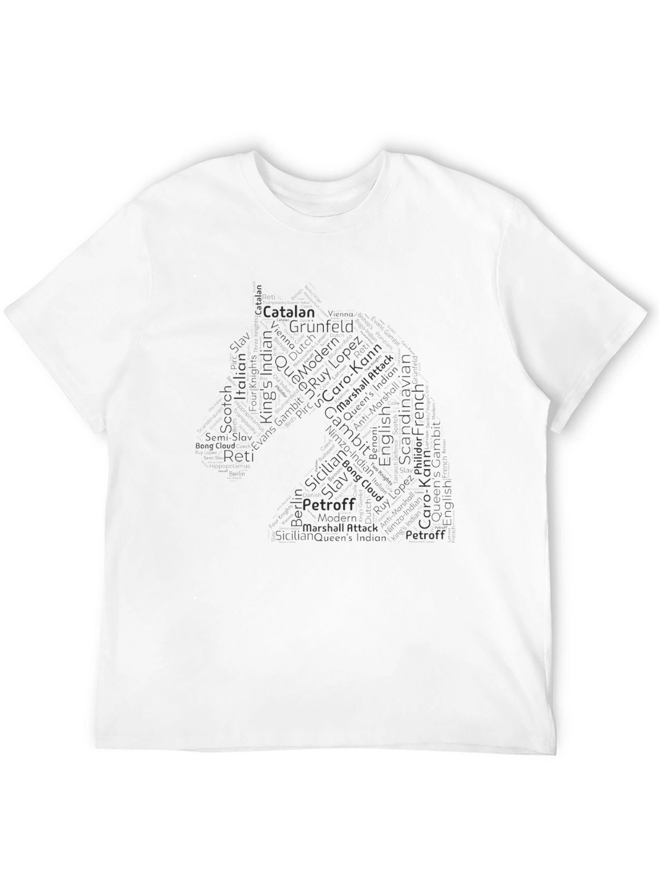 Chess Openings Word Art T-Shirt
