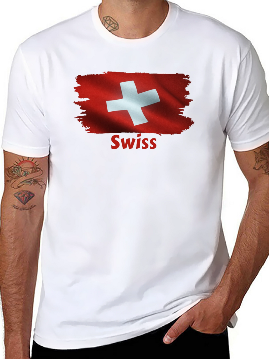 Swiss Flag Graphic T-Shirt
