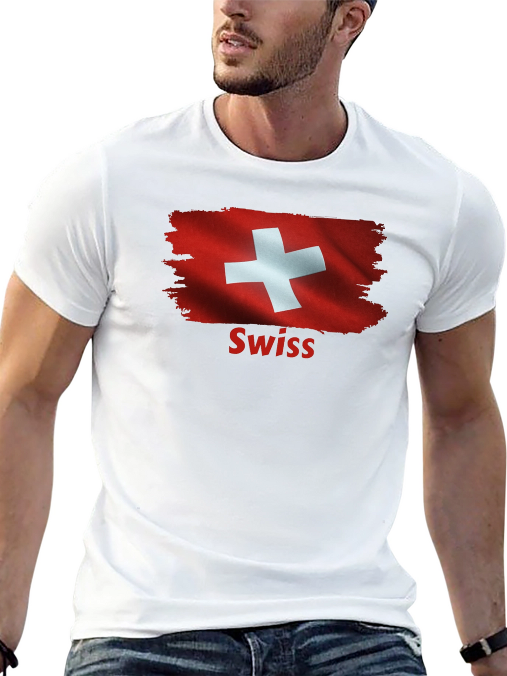 Swiss Flag Graphic T-Shirt