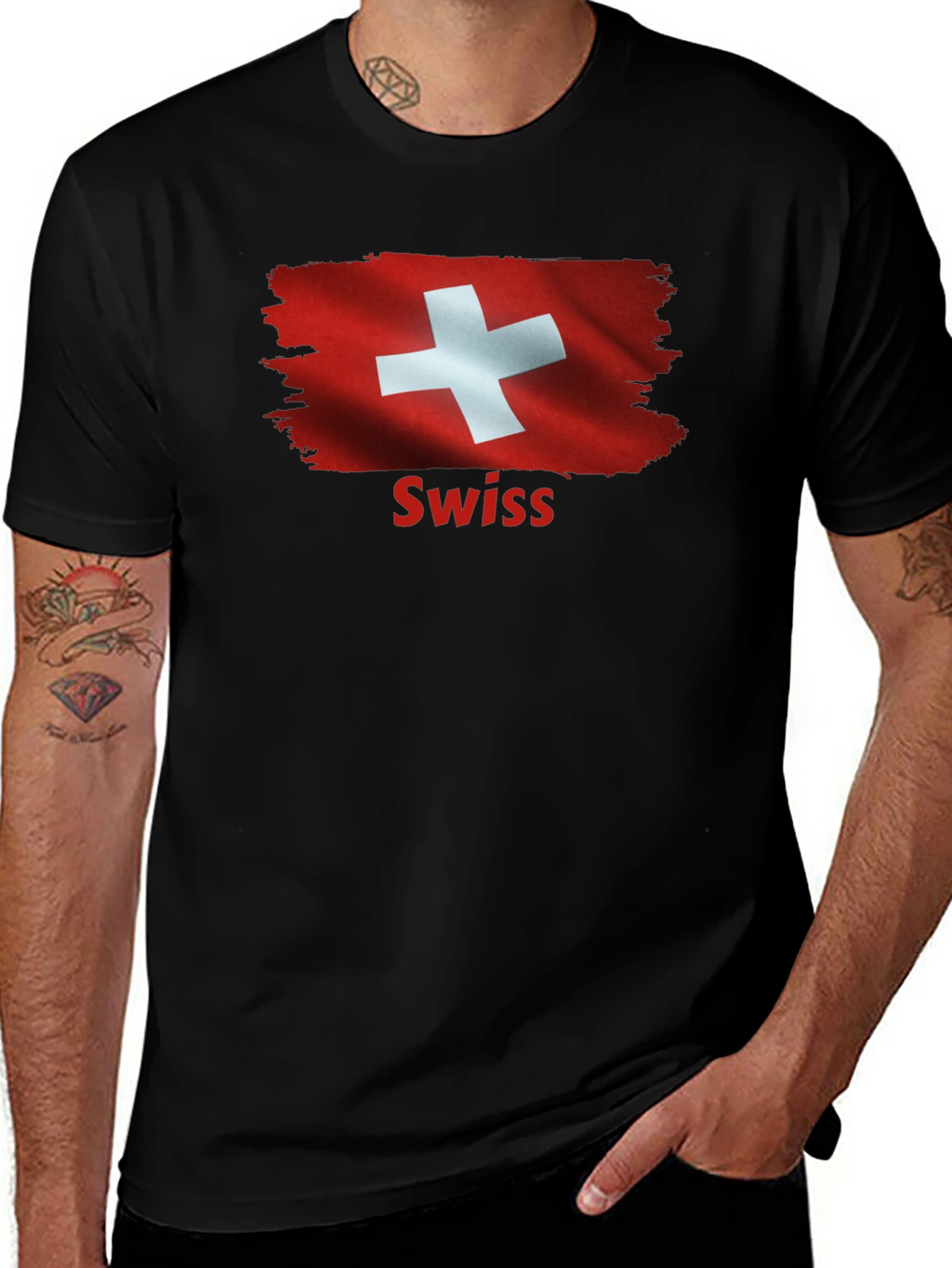 Swiss Flag Graphic T-Shirt