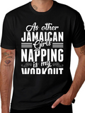 Jamaican Girls Napping Workout Graphic Tee