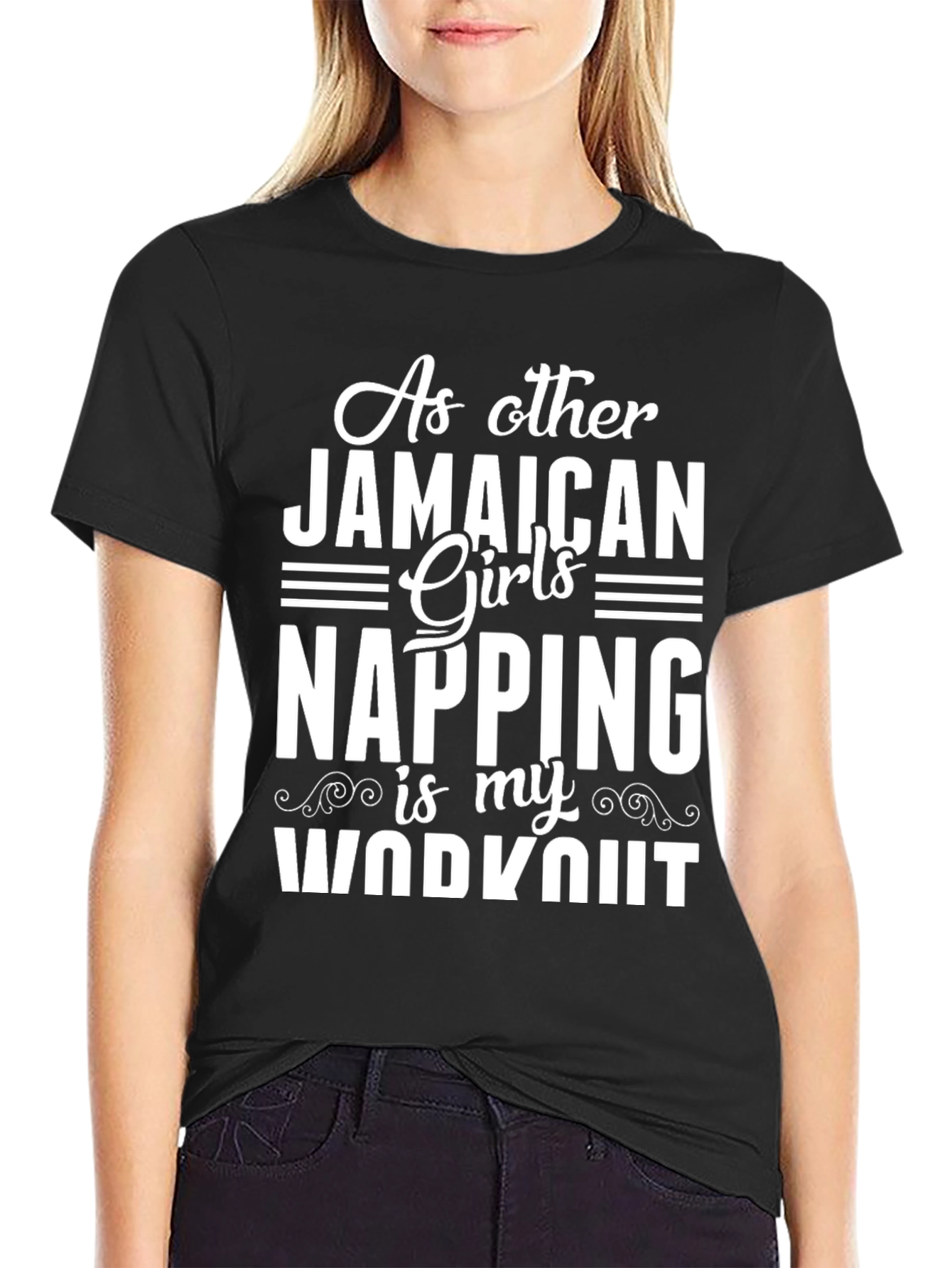 Jamaican Girls Napping Workout Graphic Tee