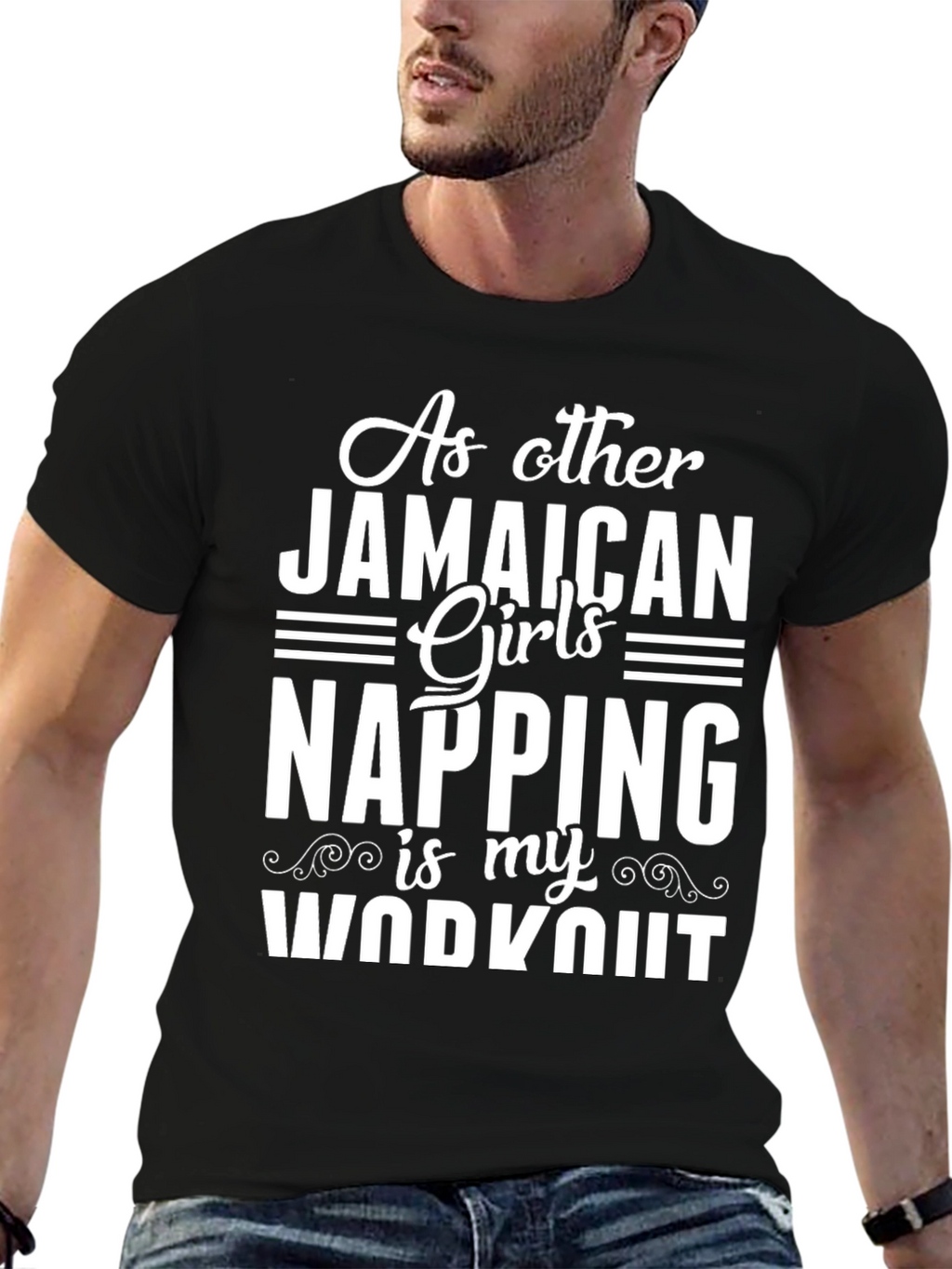Jamaican Girls Napping Workout Graphic Tee